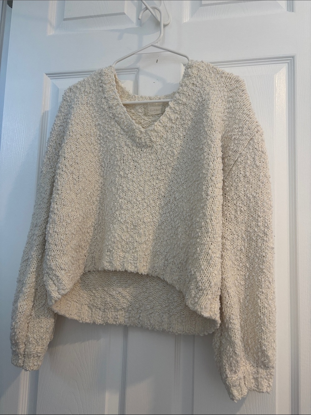 Altar'd State Cream V-Neck Sweater